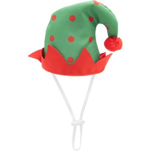 The Worthy Dog Christmas Elf Dog Party Hat, Small