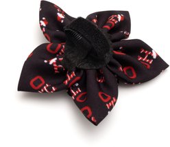 The Worthy Dog Christmas Ho Ho Ho Flower Dog Collar Accessory, Large slide 2 of 3