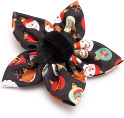 The Worthy Dog Christmas Deck the Halls Flower Dog Collar Accessory, Large slide 2 of 3