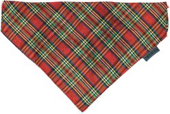 The Worthy Dog Red Lurex Plaid Dog Bandana, Large
