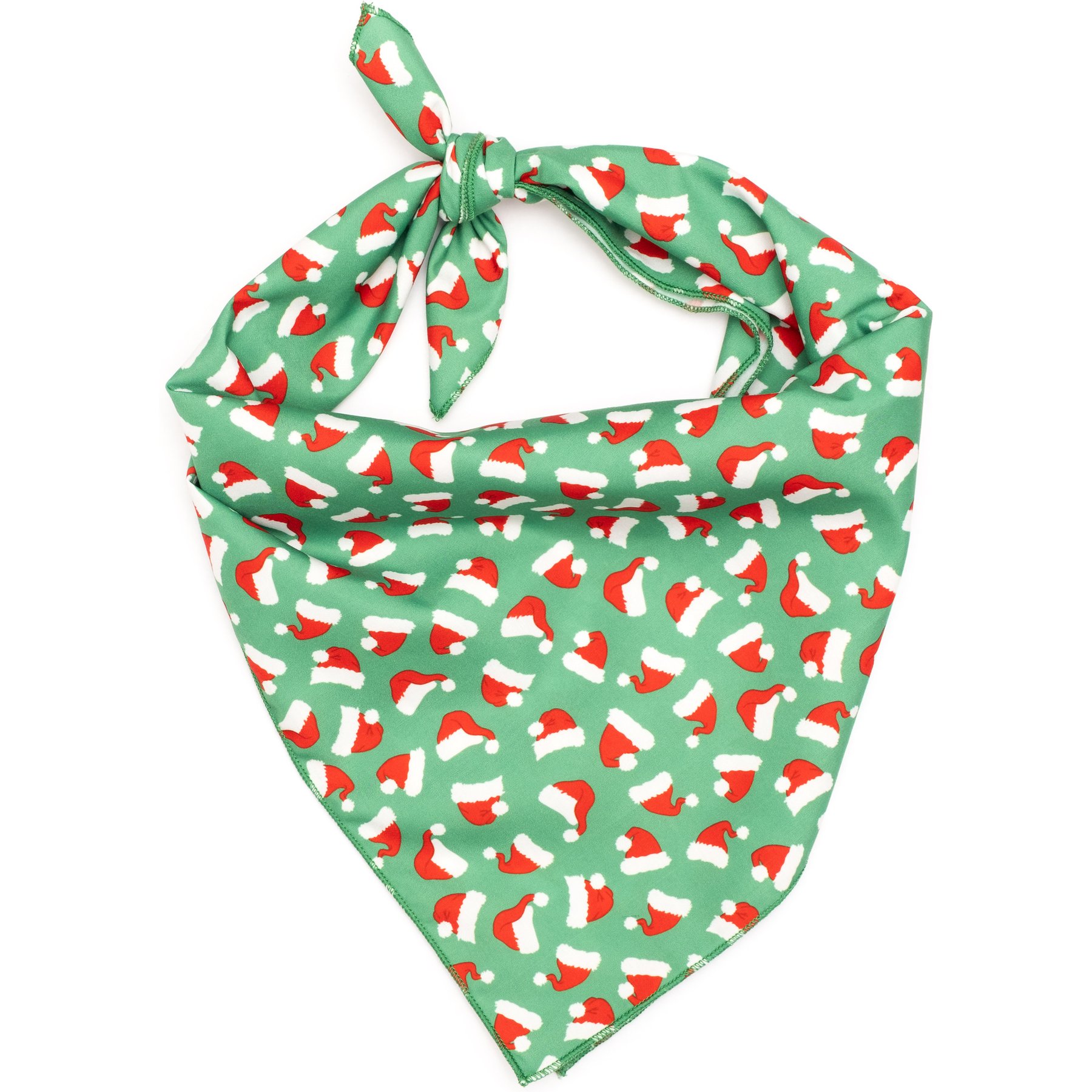 The Worthy Dog Christmas Santa Hats Dog Bandana, Small