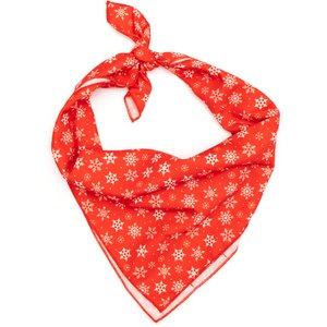 The Worthy Dog Christmas Let it Snow Dog Bandana, Large