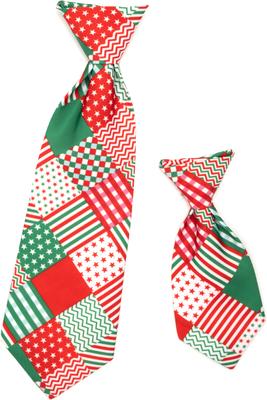 Show full view: The Worthy Dog Christmas Americana Holiday Dog Neck Tie, Small slide 2 of 4