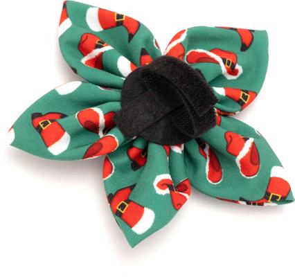 Show full view: The Worthy Dog Christmas Cowboy Christmas Flower Dog Collar Accessory, Large slide 4 of 4