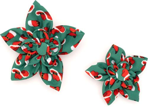 Show full view: The Worthy Dog Christmas Cowboy Christmas Flower Dog Collar Accessory, Large slide 2 of 4