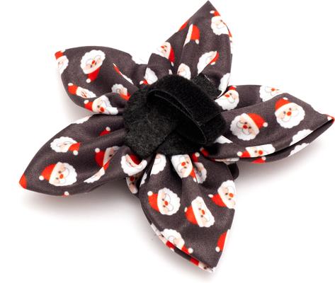 Show full view: The Worthy Dog Christmas Santa Flower Dog Collar Accessory, Large slide 3 of 3