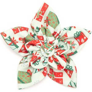The Worthy Dog Christmas Presents Flower Dog Collar Accessory, Large
