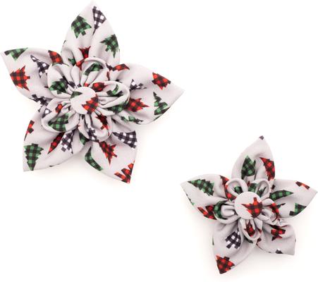 Show full view: The Worthy Dog Christmas Woodlands Flower Dog Collar Accessory, Small slide 3 of 3
