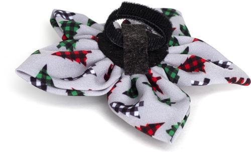 Show full view: The Worthy Dog Christmas Woodlands Flower Dog Collar Accessory, Small slide 2 of 3