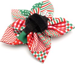 The Worthy Dog Christmas Americana Holiday Flower Dog Collar Accessory, Small slide 2 of 3