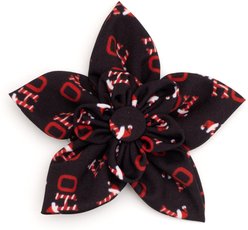 The Worthy Dog Christmas Ho Ho Ho Flower Dog Collar Accessory, Large