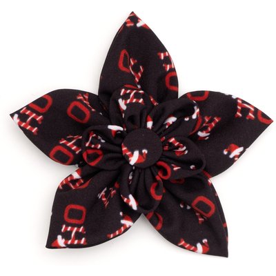 The Worthy Dog The Worthy Dog Christmas Ho Ho Ho Flower Dog Collar Accessory, Small