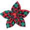 Show in main carousel: The Worthy Dog Christmas Holiday Check Flower Dog Collar Accessory, Small slide 1 of 2