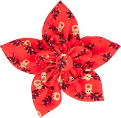 The Worthy Dog Christmas Rudy Flower Dog Collar Accessory, Small