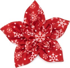 The Worthy Dog Christmas Let It Snow Flower Dog Collar Accessory, Large