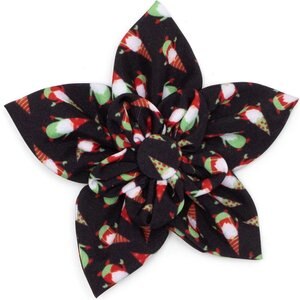 The Worthy Dog Christmas Gnomes Flower Dog Collar Accessory, Large