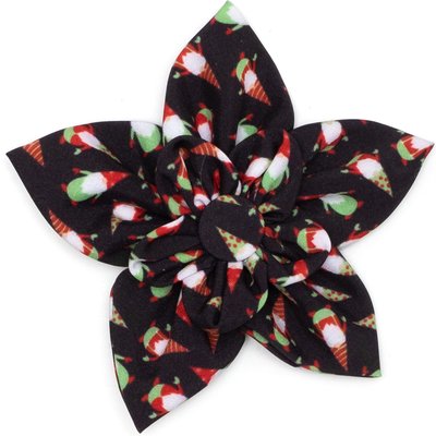 The Worthy Dog The Worthy Dog Christmas Gnomes Flower Dog Collar Accessory, Small