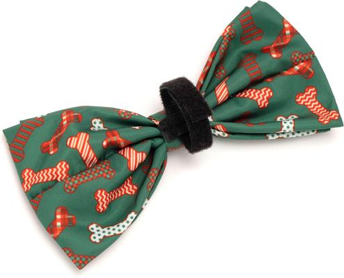 Show full view: The Worthy Dog Christmas Festive Bones Dog Bow Tie, Small slide 4 of 4