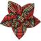 Show in main carousel: The Worthy Dog Christmas Red Lurex Plaid Flower Dog Collar Accessory, Small slide 1 of 1