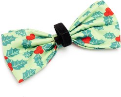 The Worthy Dog Christmas Holly Dog Bow Tie, Small slide 2 of 3
