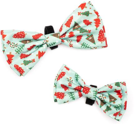 Show full view: The Worthy Dog Christmas Holiday Trees Dog Bow Tie, Small slide 2 of 3
