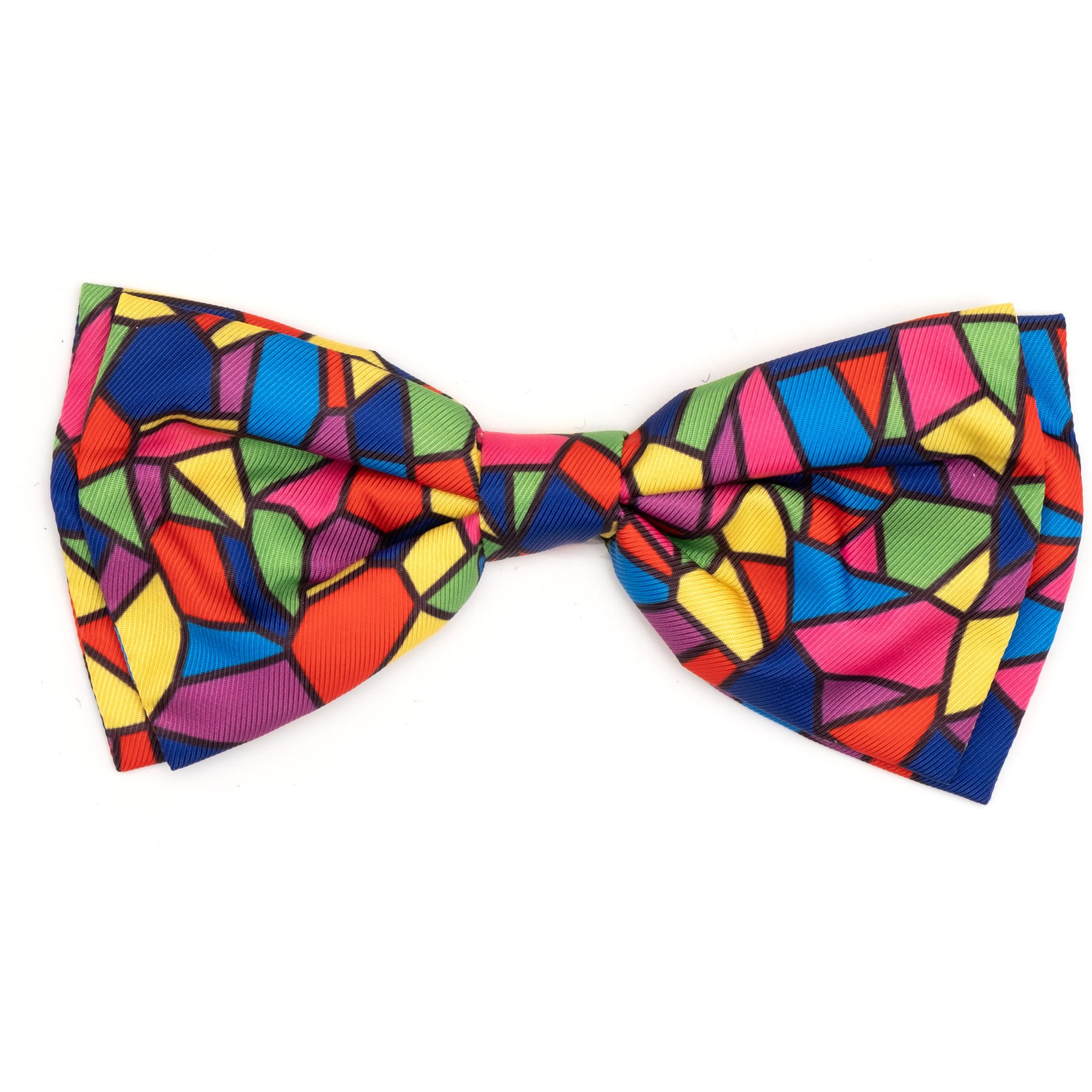 The Worthy Dog Christmas Stained Glass Dog Bow Tie, Small