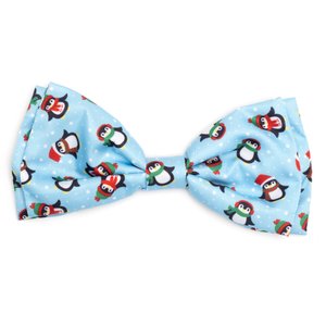 The Worthy Dog Christmas Penguins Dog Bow Tie, Large