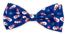 The Worthy Dog Christmas Snowman Dog Bow Tie, Small