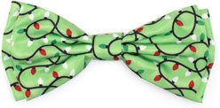 The Worthy Dog Christmas Lit Dog Bow Tie, Small