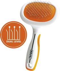 Wahl Slicker Dual Level Dog Brush, Orange/White, Large slide 2 of 9