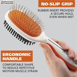 Wahl Double Head Pin Bristle Dog Brush, Orange/White slide 2 of 9