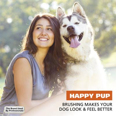 Show full view: Wahl Double Head Pin Bristle Dog Brush, Orange/White slide 8 of 10