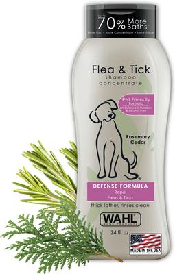 Show full view: Wahl Flea & Tick Dog Shampoo, Tan/Pink, Rosemary & Cedar Scent, 24-fl oz bottle slide 2 of 11