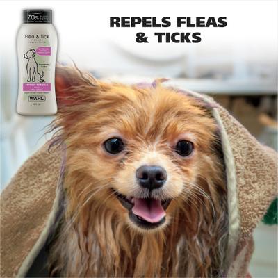 Show full view: Wahl Flea & Tick Dog Shampoo, Tan/Pink, Rosemary & Cedar Scent, 24-fl oz bottle slide 3 of 11
