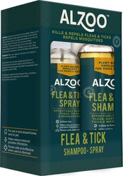 ALZOO Flea & Tick Dog Shampoo & Spray Combo