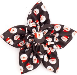 The Worthy Dog Christmas Santa Flower Dog Collar Accessory, Large