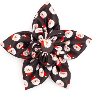 The Worthy Dog Christmas Santa Flower Dog Collar Accessory, Large