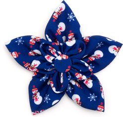 The Worthy Dog Christmas Snowman Flower Dog Collar Accessory, Small