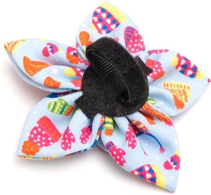 Show full view: The Worthy Dog Christmas Brrrr! Flower Dog Collar Accessory, Small slide 3 of 3