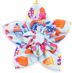 The Worthy Dog Christmas Brrrr! Flower Dog Collar Accessory, Small