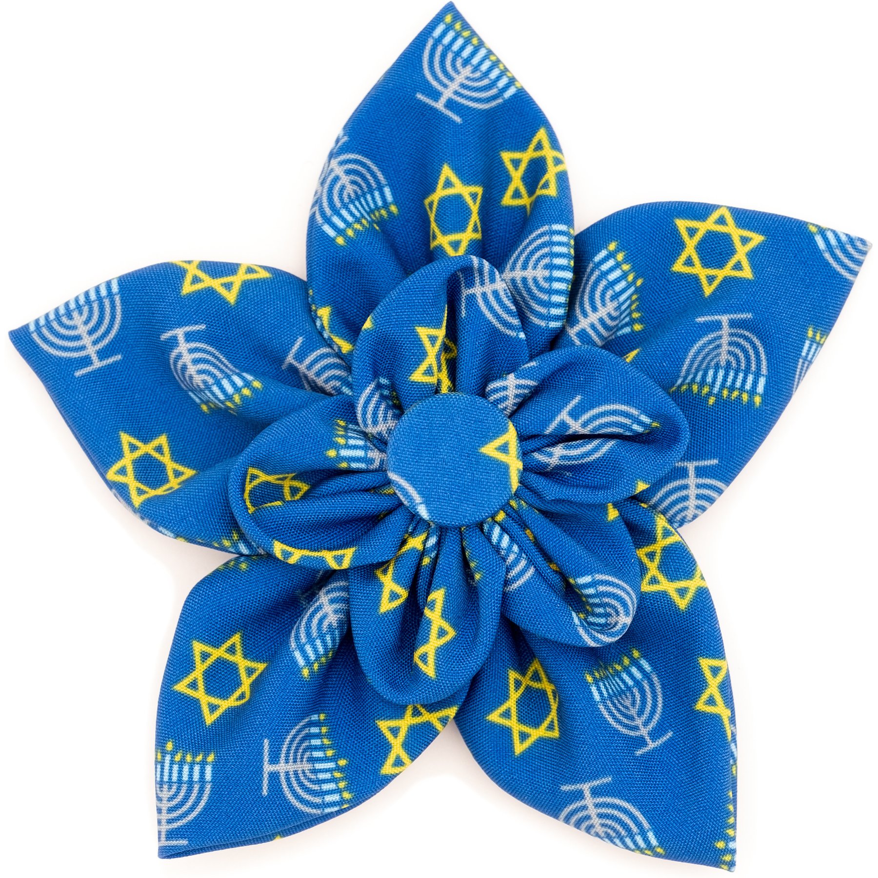 The Worthy Dog Christmas Menorah Flower Dog Collar Accessory, Large