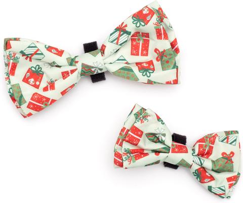 Show full view: The Worthy Dog Christmas Presents Dog Bow Tie, Small slide 2 of 3