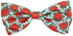 The Worthy Dog Christmas Poinsettias Dog Bow Tie, Large