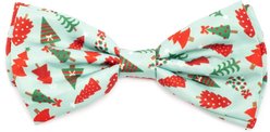The Worthy Dog Christmas Holiday Trees Dog Bow Tie, Small