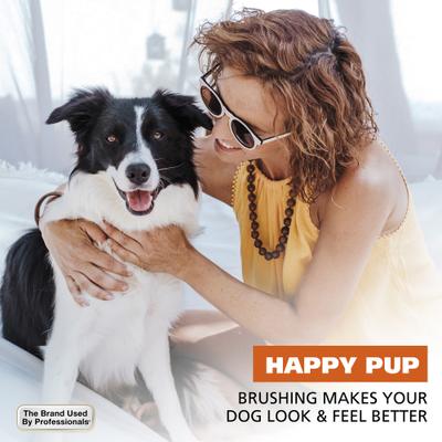 Show full view: Wahl Slicker Dual Level Dog Brush, Orange/White, Large slide 7 of 10