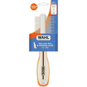 Wahl Flea & Finishing Dog Comb, Orange/White