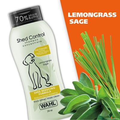 Show full view: Wahl Shed Control Oatmeal Dog Shampoo, Light Green/Yellow, Lemongrass & Sage, 24-oz bottle slide 8 of 12