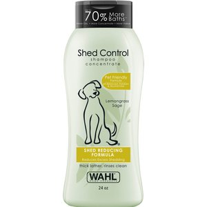 Wahl Shed Control Oatmeal Dog Shampoo, Light Green/Yellow, Lemongrass & Sage, 24-oz bottle