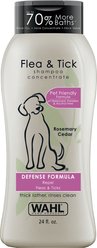 Wahl Flea & Tick Dog Shampoo, Tan/Pink, Rosemary & Cedar Scent, 24-fl oz bottle