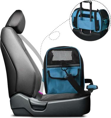 Show full view: Jespet Soft-Sided Dog & Cat Carrier Bag, Teal Blue, 19-in slide 6 of 9